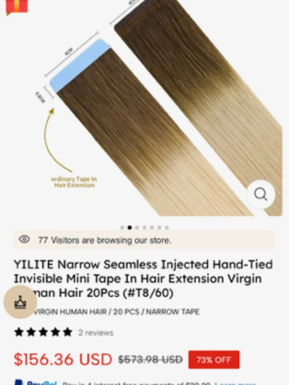 New YILITE Light Brown to Platinum Blonde Invisible Tape In Extensions 20Pcs